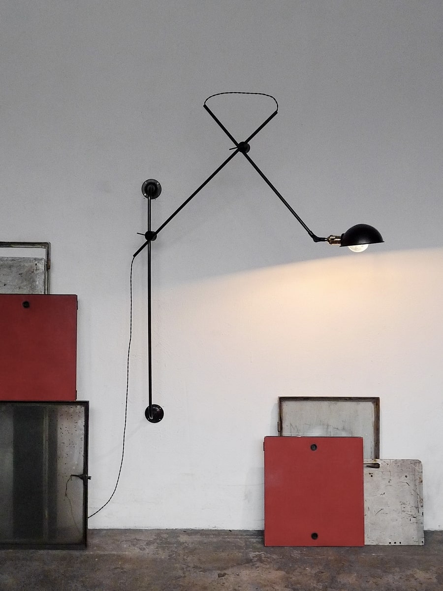 adjustable 2-arm wall lamp atelier Gras