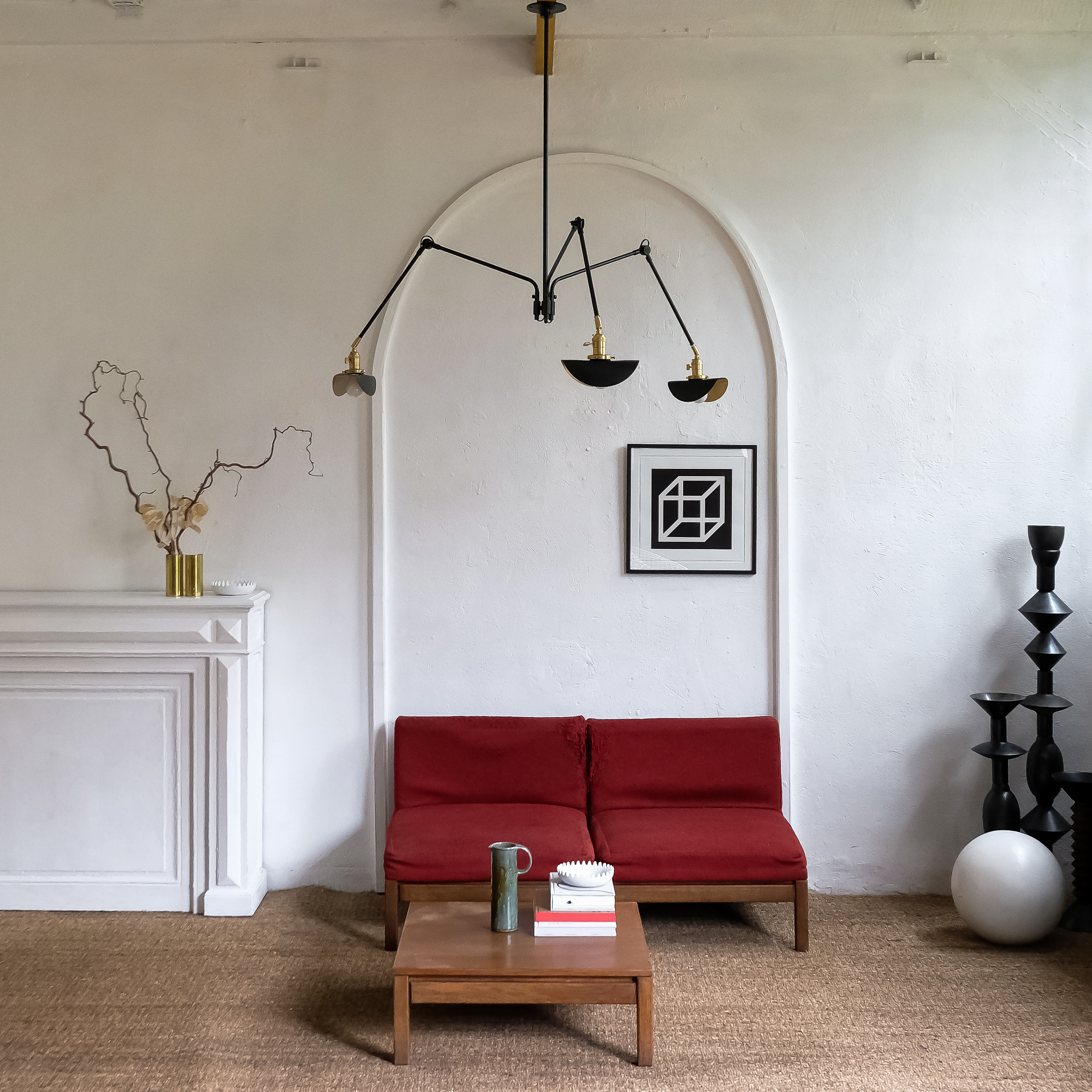 Pinterest 3-light chandelier industrial French design 