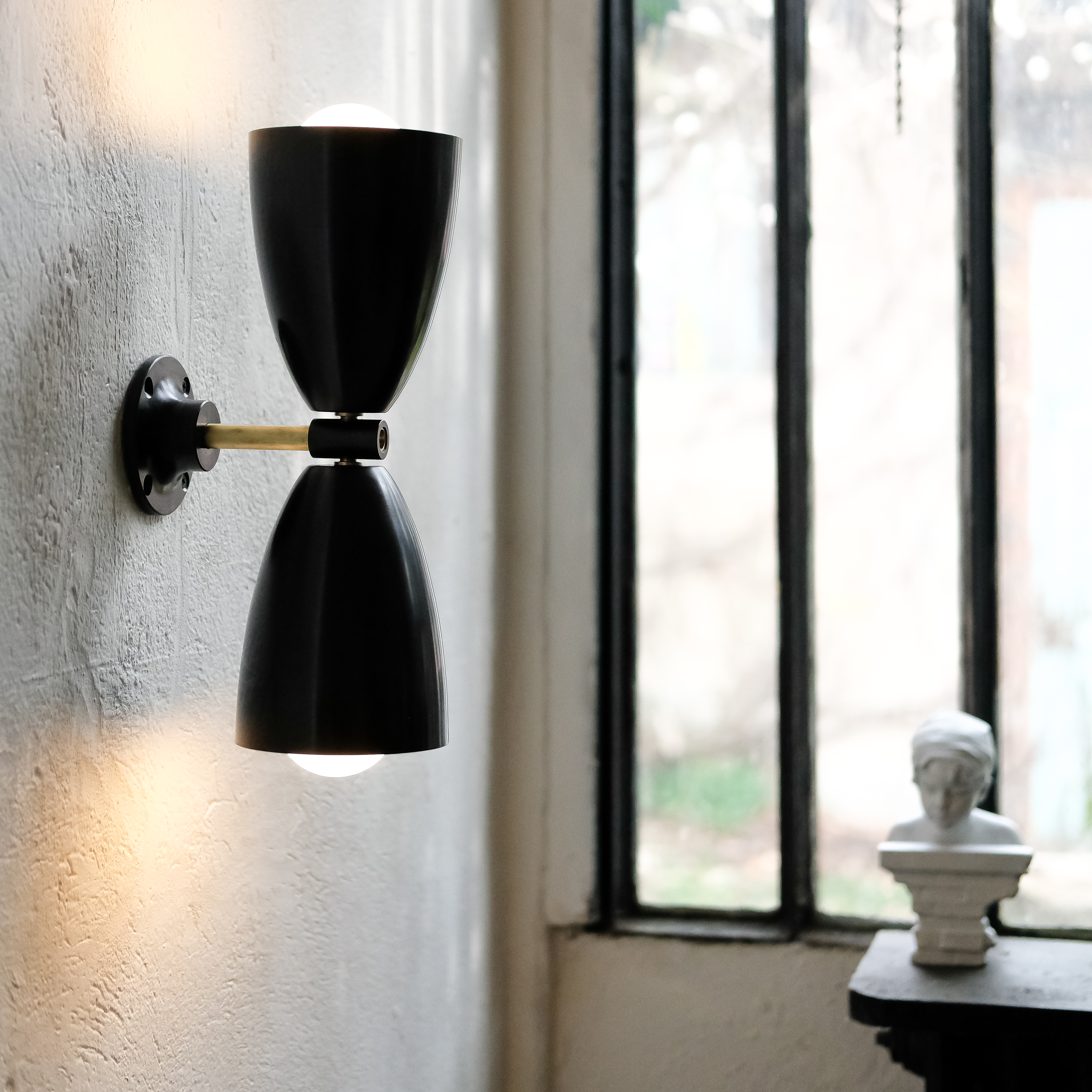 Small fixed sconce double light hall
