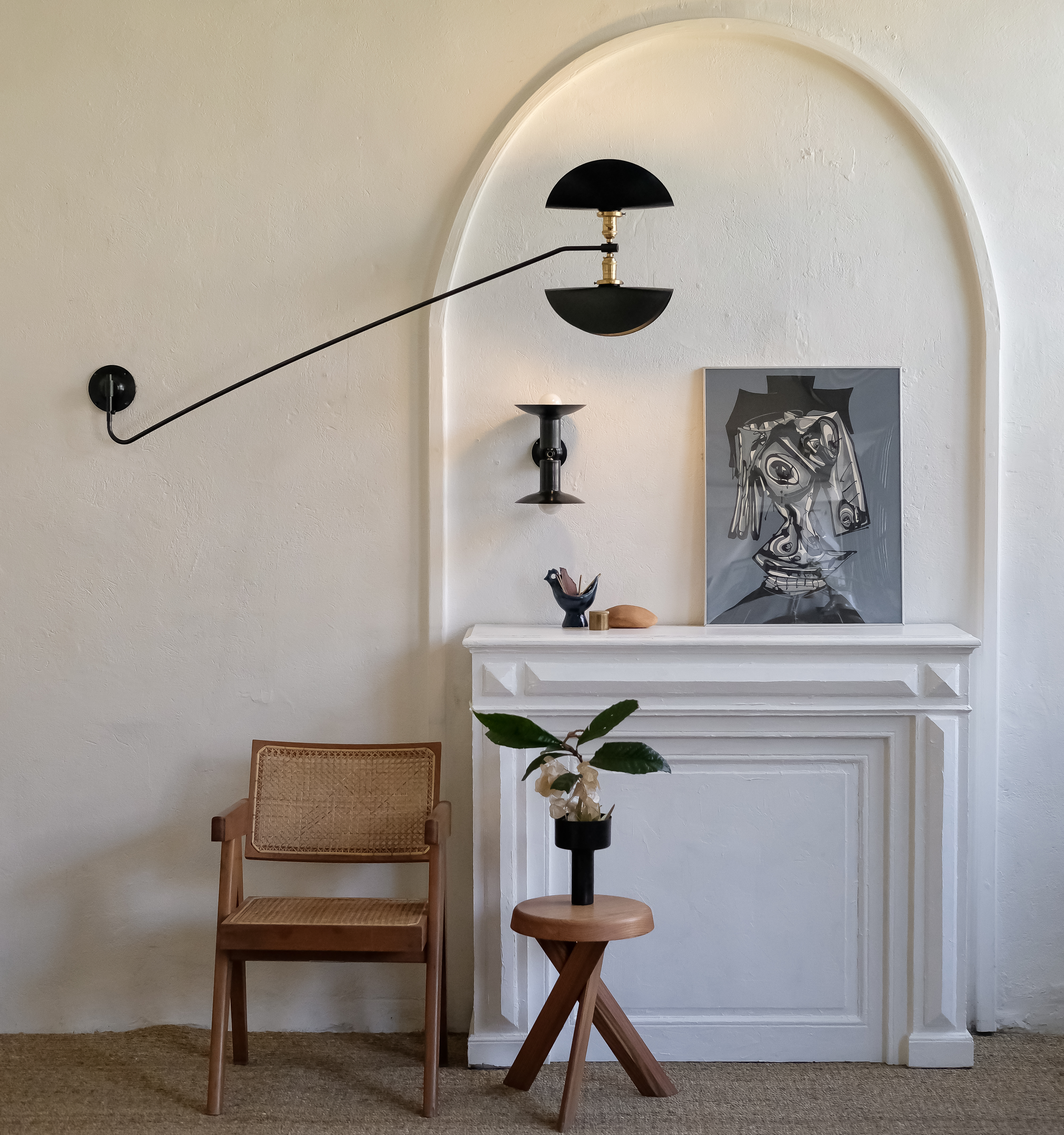 Swing wall lamp diabolo made in france craftsman
